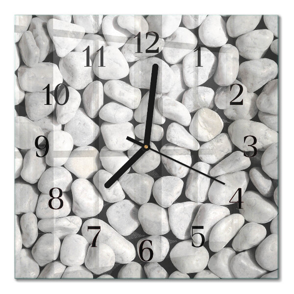 Glass clock square Stones
