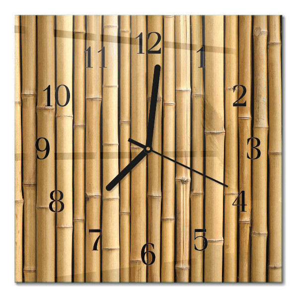 Square wall clock Bamboo