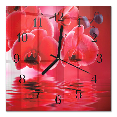 Square kitchen clock Orchid
