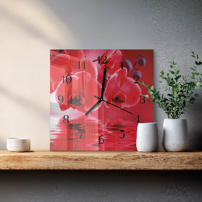 Square kitchen clock Orchid