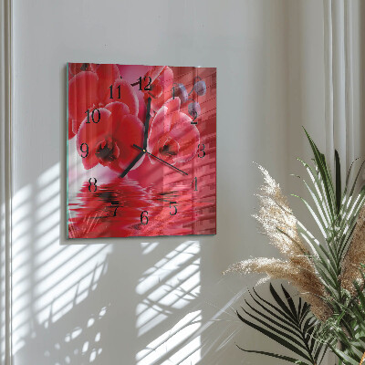 Square kitchen clock Orchid