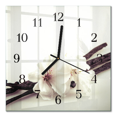 Square kitchen clock Vanilla