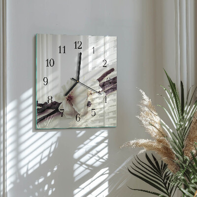 Square kitchen clock Vanilla