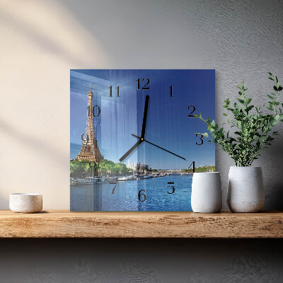 Glass clock square The Sky of Paris