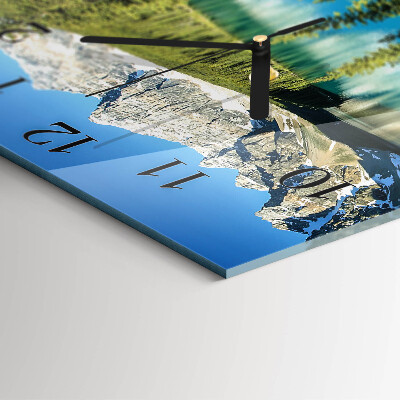 Glass clock square Mountains nature