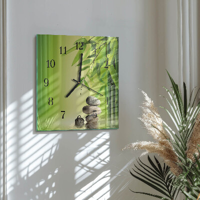 Square kitchen clock Stones