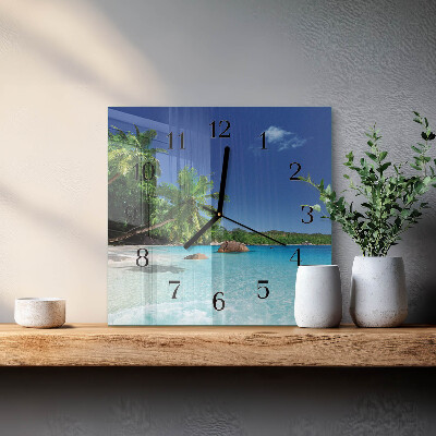 Square wall clock Palm Island