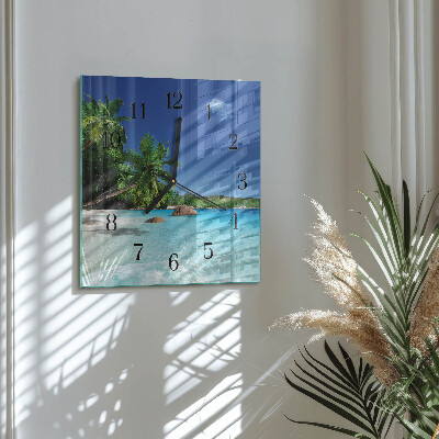 Square wall clock Palm Island