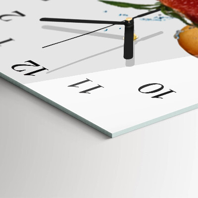 Glass clock square Grapefruit