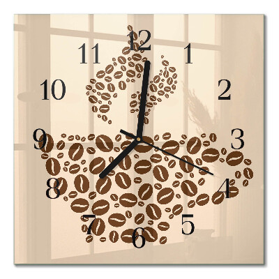 Square wall clock Coffee