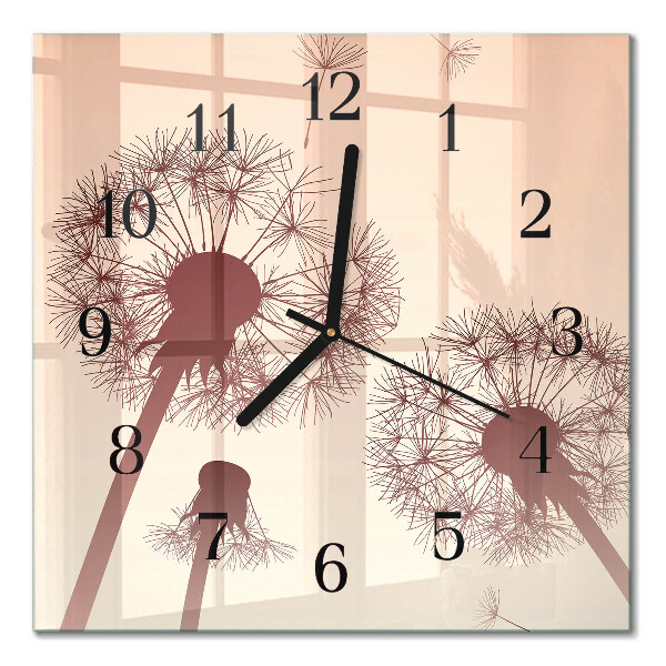 Square kitchen clock Dandelion