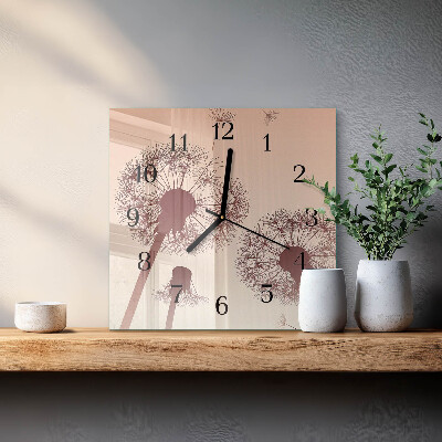 Square kitchen clock Dandelion