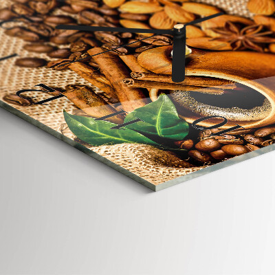 Square wall clock Cinnamon almonds
