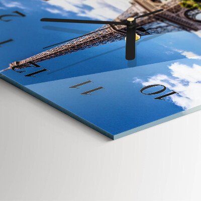 Square wall clock Eiffel Tower