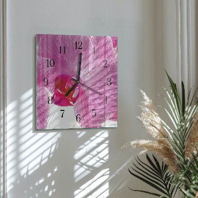 Square kitchen clock Orchid