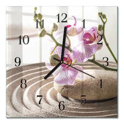 Square wall clock Sand orchid