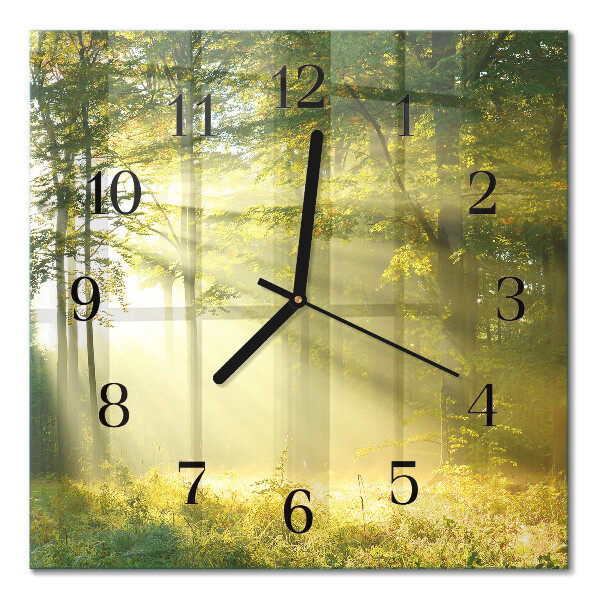Square kitchen clock Forest