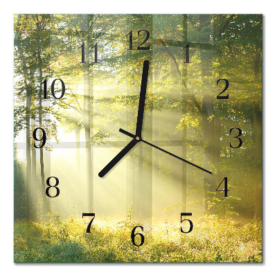 Square kitchen clock Forest