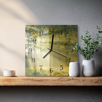 Square kitchen clock Forest