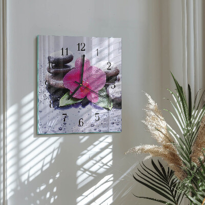 Square kitchen clock Orchid