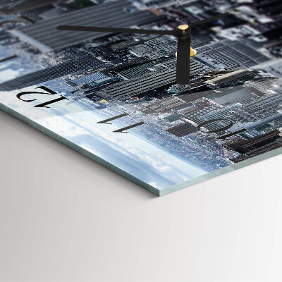 Square kitchen clock Horizon