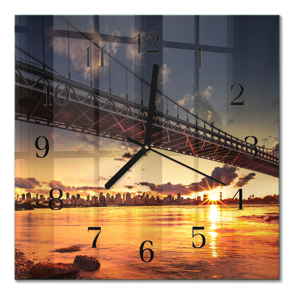 Square wall clock River Bridge