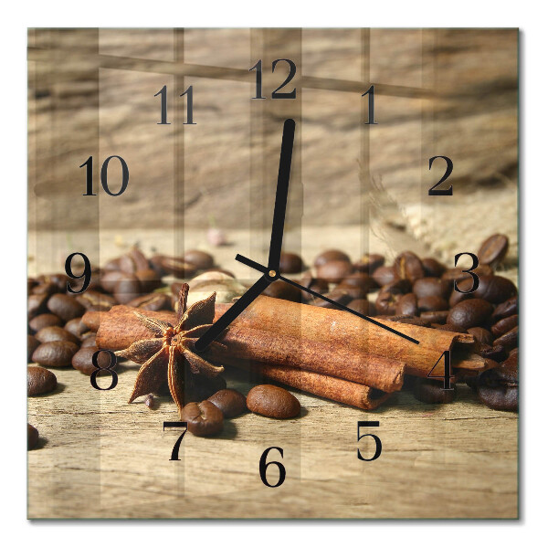 Square kitchen clock Anise cinnamon