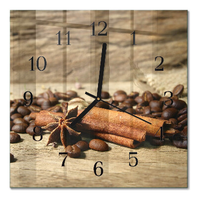 Square kitchen clock Anise cinnamon