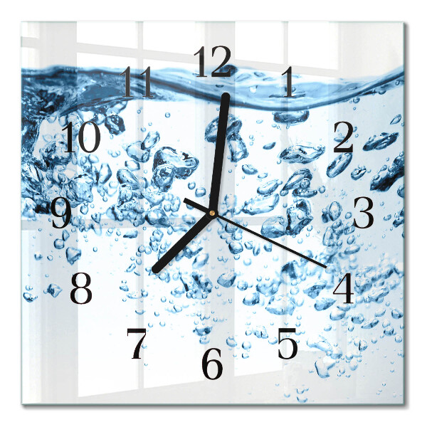 Square wall clock Water