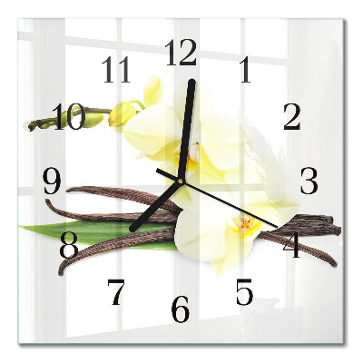 Square wall clock Vanilla orchid