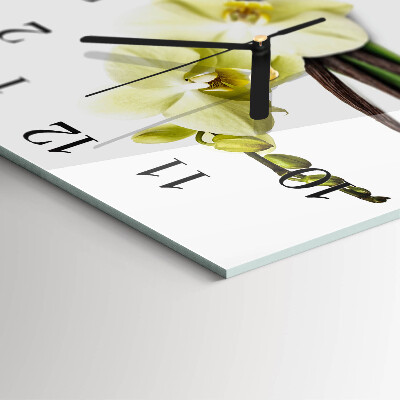 Square wall clock Vanilla orchid