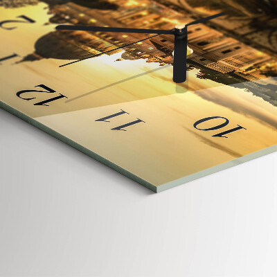 Glass wall clock square Basilica