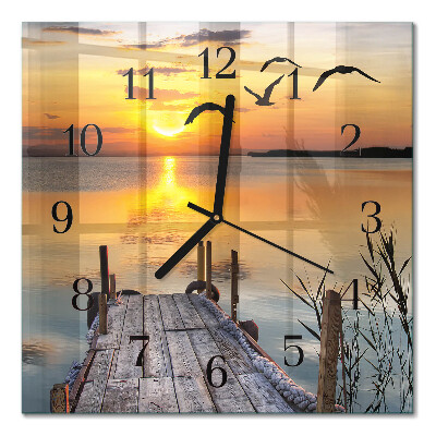 Square kitchen clock Lake Bridge