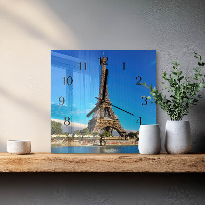 Square kitchen clock Eiffel Tower Paris