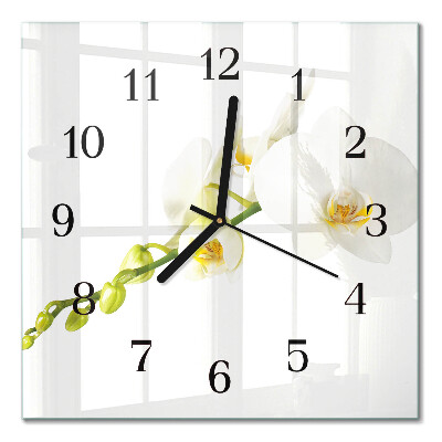 Square kitchen clock Orchid