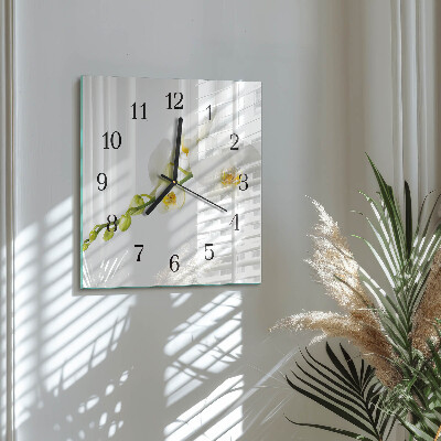 Square kitchen clock Orchid