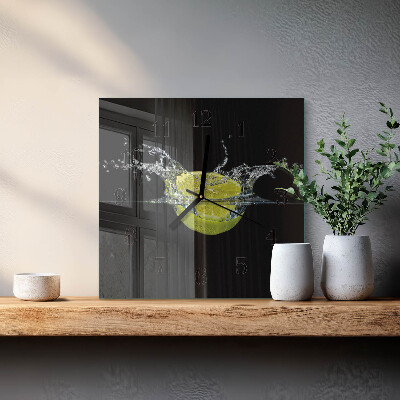 Square wall clock Citrus