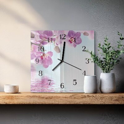 Square kitchen clock Orchid