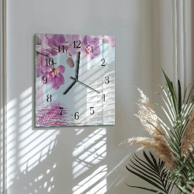 Square kitchen clock Orchid