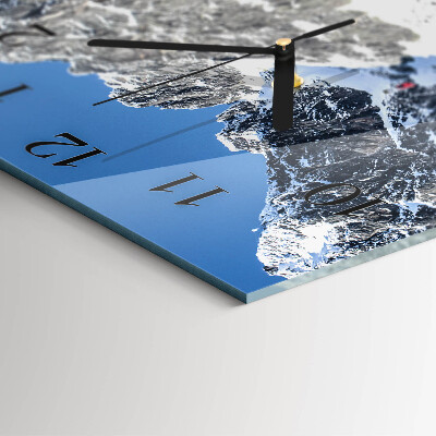 Square wall clock Mountains in winter
