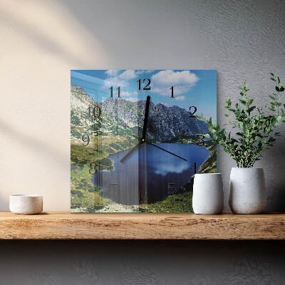 Glass clock square Morskie Oko