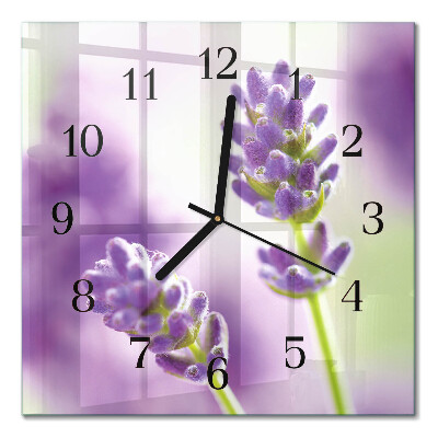 Square kitchen clock Lavender