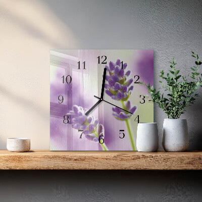 Square kitchen clock Lavender