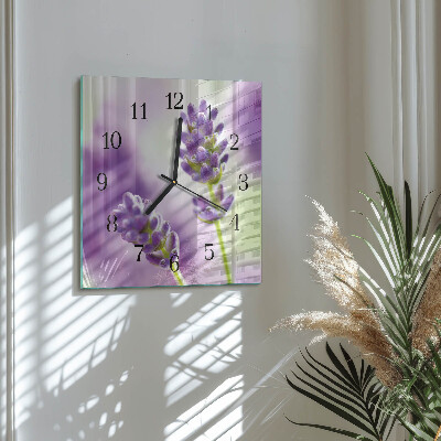 Square kitchen clock Lavender