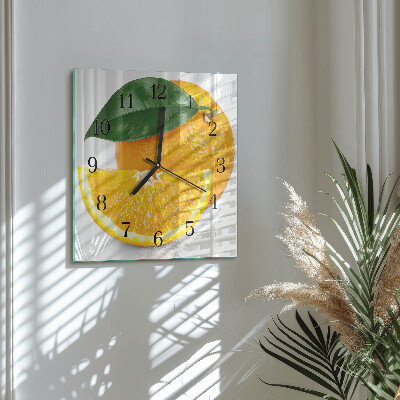 Square kitchen clock Oranges