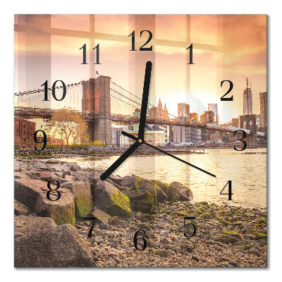 Square wall clock City of Bridges