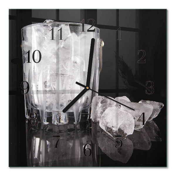 Square kitchen clock Ice
