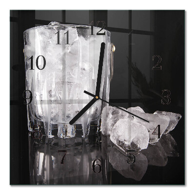 Square kitchen clock Ice