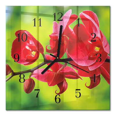 Square wall clock Orchid