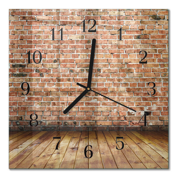 Square wall clock Brick